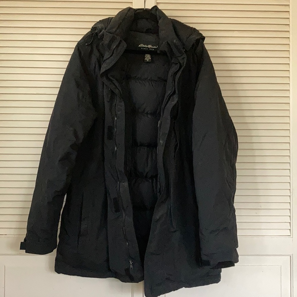 Eddie Bauer Black winter coat with detachable hood